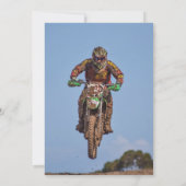 Dirt Bike Motocross FOTO Green Afstuderen Kaart (Achterkant)