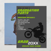 Dirt Bike Motocross FOTO Green Afstuderen Kaart (Voorkant / Achterkant)