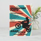 Dirt Bike Motocross FOTO Sunburst Afstuderen Kaart (Staand voorkant)