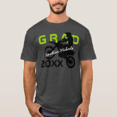 Dirt Bike Motocross Green Black Afstuderen T-shirt (Voorkant)