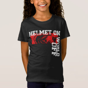 Dirt Bike Motocross Helmet over de wereld van de V T-shirt