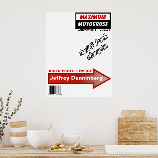 Dirt Bike Motocross Hoesje Poster (Keuken)