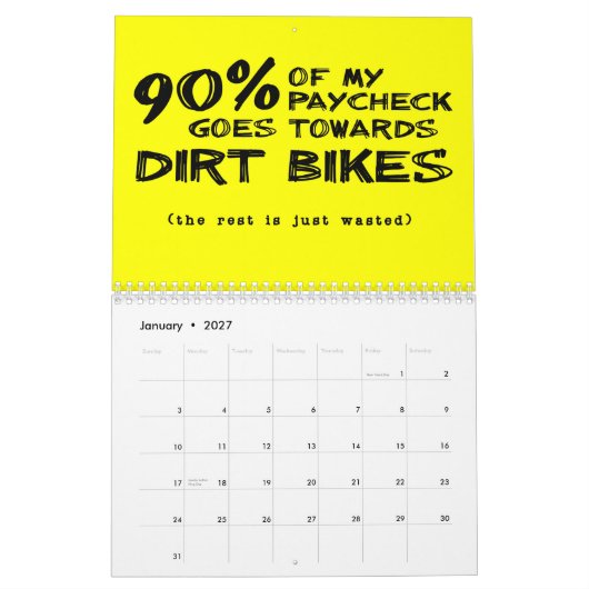 Dirt Bike Motocross Kalender . (Jan 2027)