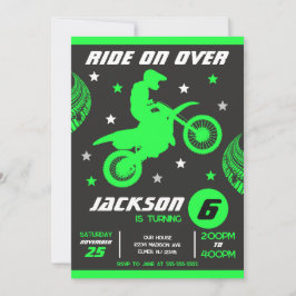 Dirt Bike Motocross Motorfiets Jongen Verjaardag  Kaart