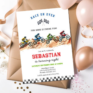 Dirt Bike Motocross Motorfiets Racen Jongen Verjaa Kaart