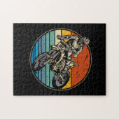 Dirt Bike Motocross-motorfiets  Retro Legpuzzel (Horizontaal)