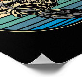 Dirt Bike Motocross-motorfiets  Retro Poster (Hoek)