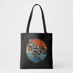 Dirt Bike Motocross-motorfiets  Retro Tote Bag