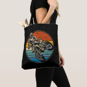 Dirt Bike Motocross-motorfiets  Retro Tote Bag (Dichtbij)