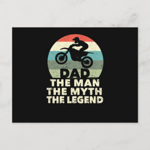 Dirt Bike Motocross MX Rider pap het Man The Myth Briefkaart