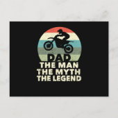 Dirt Bike Motocross MX Rider pap het Man The Myth Briefkaart (Voorkant)