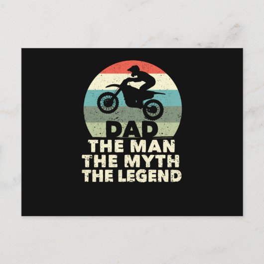 Dirt Bike Motocross MX Rider pap het Man The Myth Briefkaart (Voorkant)