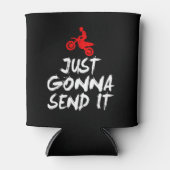 Dirt Bike Motocross over een rijder racer Blikjeskoeler (Voorkant)