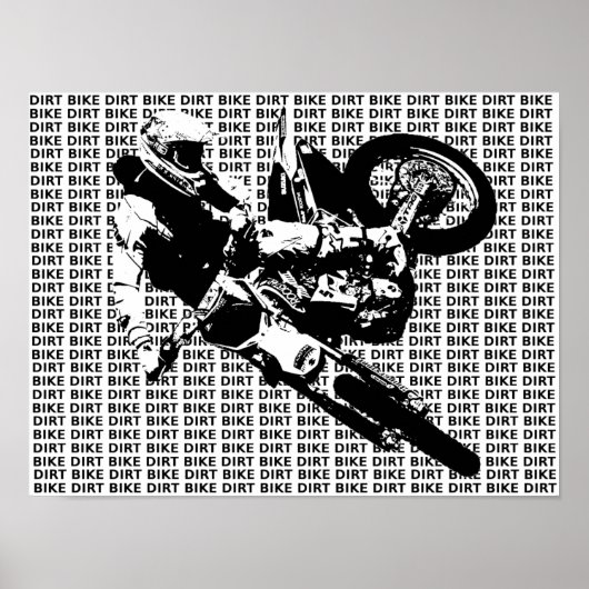 Dirt Bike Motocross Print Poster (Voorkant)
