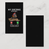 Dirt Bike Motocross Racing Motorbike is verslaafd Visitekaartje (Voorkant / Achterkant)