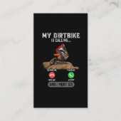 Dirt Bike Motocross Racing Motorbike is verslaafd Visitekaartje (Voorkant)