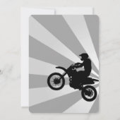 Dirt Bike Motocross Retro Sunburst Afstuderen Kaart (Achterkant)