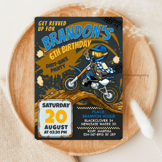 Dirt Bike Motocross Verjaardag - Modderige Off-Roa Kaart