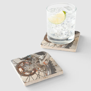 Dirt Bike Motorbike Wheel Cogs, Stone Onderzetter