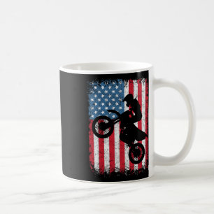 Dirt Bike Motorcross Biker Amerikaanse Vlag 4th of Koffiemok