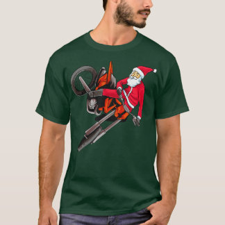 Dirt Bike Motorcross Freestyle Kerstmis T-shirt