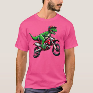 Dirt Bike Motorcross Motorfiets Voor Jongens Dinos T-shirt