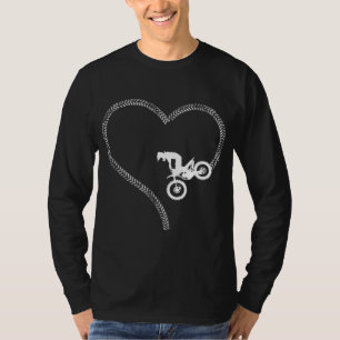 Dirt Bike Motorcross MX Rider  Girl Heart T-shirt