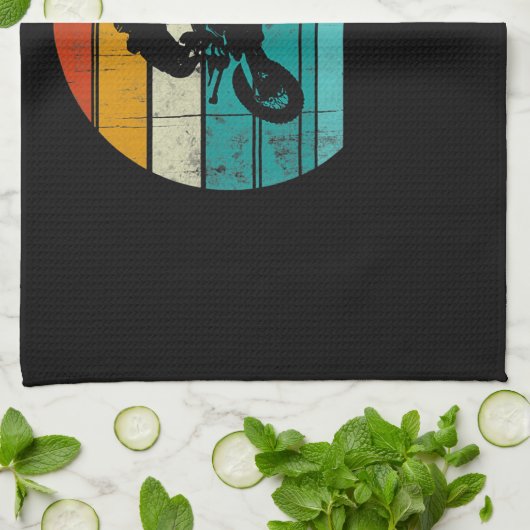 Dirt Bike Motorcycle - cadeau voor mannen Theedoek (Gevouwen)