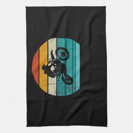 Dirt Bike Motorcycle - cadeau voor mannen Theedoek (Verticaal)