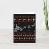 Dirt Bike Motorcycle Pajama Ugly Christmas Biker  Kaart (Voorkant)
