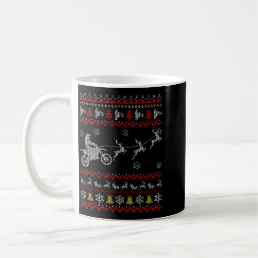 Dirt Bike Motorcycle Pajama Ugly Christmas Biker  Koffiemok (Links)