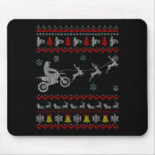 Dirt Bike Motorcycle Pajama Ugly Christmas Biker  Muismat (Voorkant)