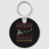 Dirt Bike Motorcycle Pajama Ugly Christmas Biker  Sleutelhanger (Voorkant)