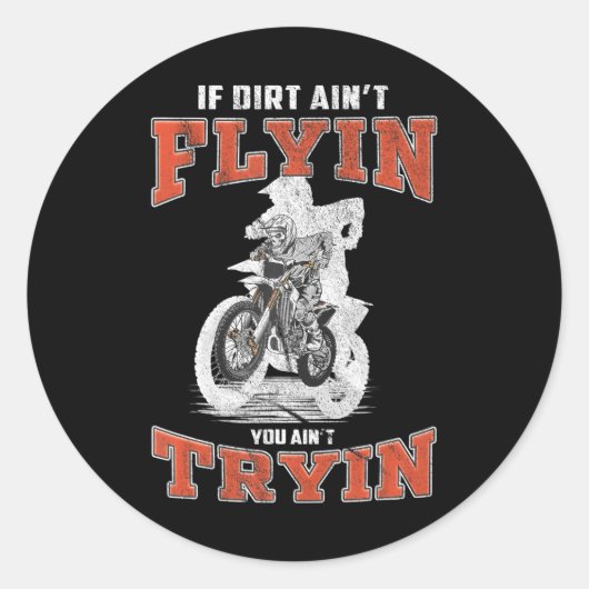 Dirt Bike Motorfiets Supercross MX Motorcross Ronde Sticker (Voorkant)