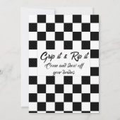 Dirt Bike/Motorfiets Verjaardagsfeestuitnodiging Kaart (Achterkant)