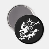 Dirt Bike Mountain Magneet (Voorkant / Achterkant)