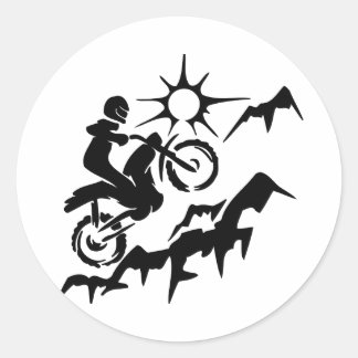 Dirt Bike Mountain Ronde Sticker