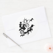 Dirt Bike Mountain Ronde Sticker (Envelop)