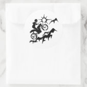 Dirt Bike Mountain Ronde Sticker (Tas)