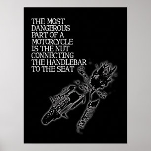 Dirt Bike Noot Motocross Grappige Poster Humor