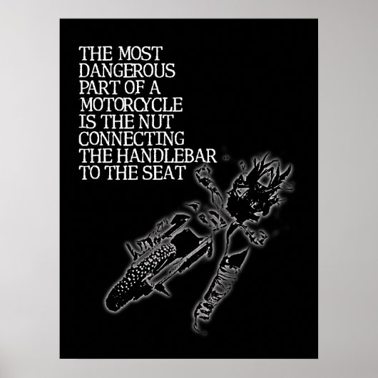Dirt Bike Nut Motocross Funny Poster Humor (Voorkant)