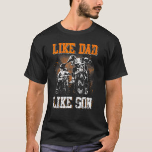 Dirt Bike Papa Als Papa Als Zoon Motorcross Famili T-shirt