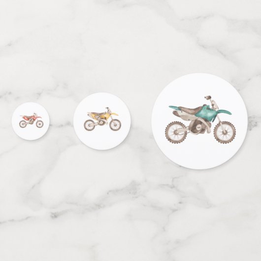 Dirt Bike party confetti (Voorkanten)