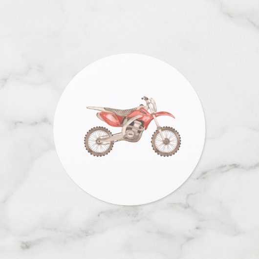 Dirt Bike party confetti (Kleine voorkant)