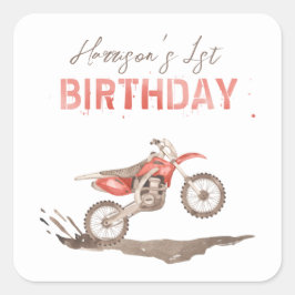 Dirt Bike Party Sticker Labels | Labels voor raceS
