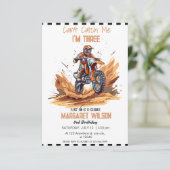 Dirt Bike Party thema Verjaardag kinder Kaart (Staand voorkant)
