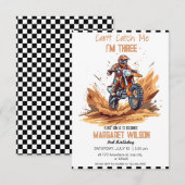 Dirt Bike Party thema Verjaardag kinder Kaart (Voorkant / Achterkant)