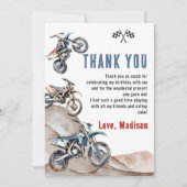 Dirt Bike Race Boy Verjaardag Bedankt Card (Voorkant)