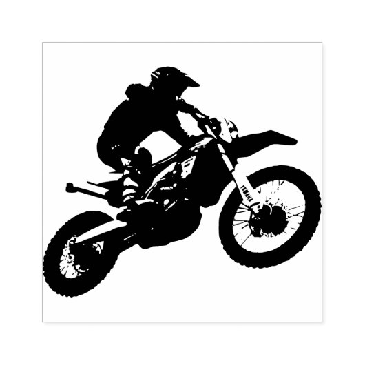 Dirt Bike Racer Rubberstempel (Afrduk)