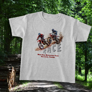 Dirt Bike Racing Motocross Jongens custom T-shirt